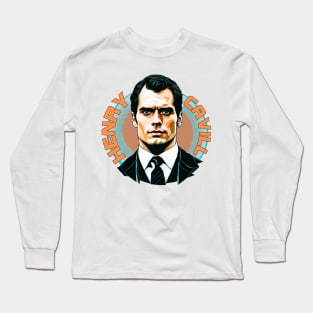 Henry Cavill as Argylle action movie 2024 graphic design Long Sleeve T-Shirt